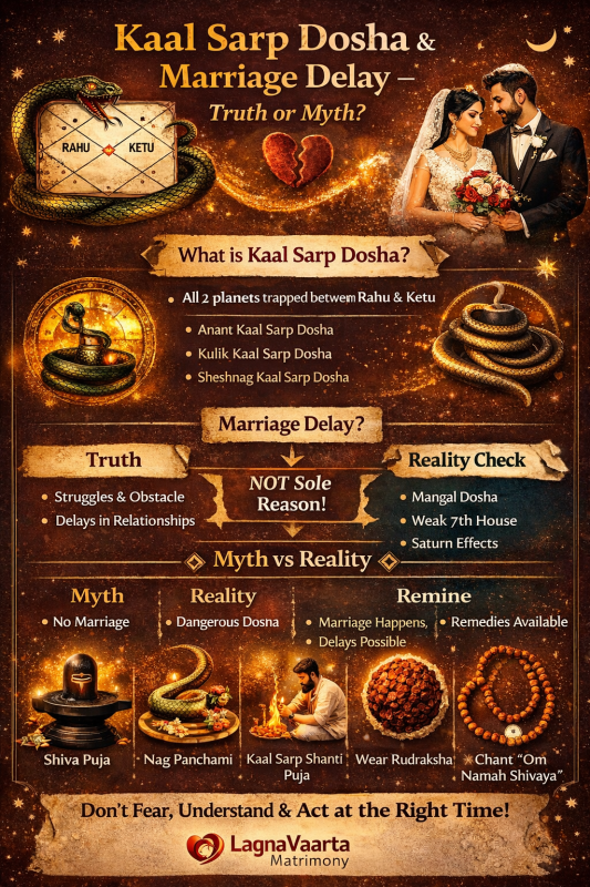 Kaal Sarp Dosha and Marriage Delay – Truth or Myth?